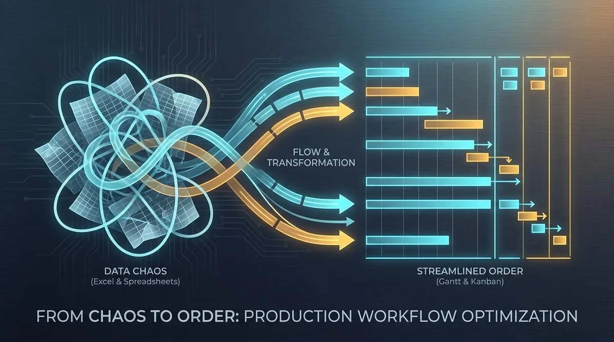 Gantt and Kanban in Production: How to Overcome Excel Chaos (Case Study)