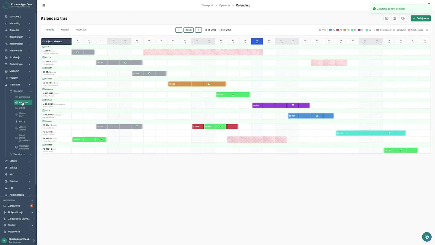 Route planning on a chart — How a Transport Company Cut Time Spent on CMR Documents and Route Planning