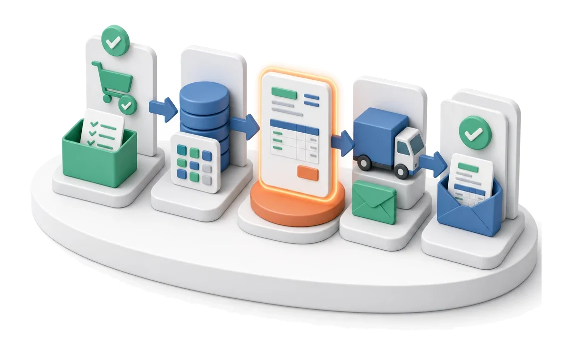 Sales Invoicing — module screens in Process App
