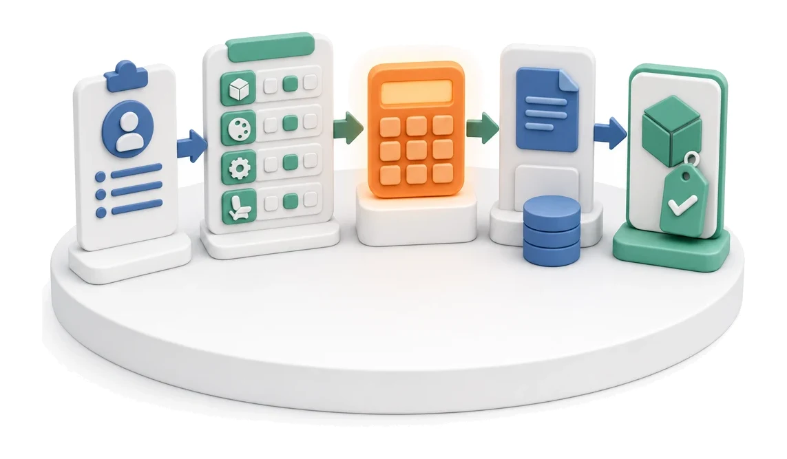 Product Configuration — module screens in Process App
