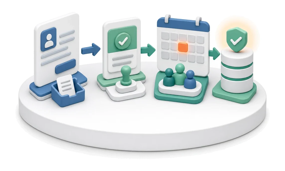 Leave and Absence Management — module screens in Process App