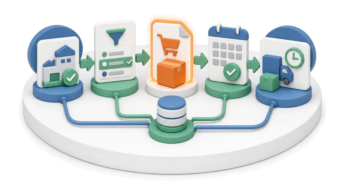 Purchase Order — module screens in Process App